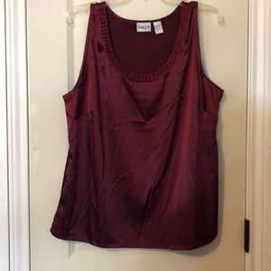 Chicos burgundy silk tank